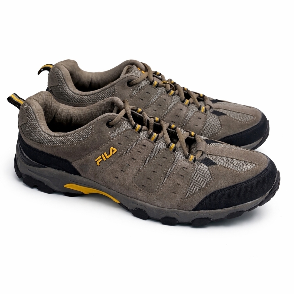 FILA Hiking Shoes Men’s 11.5 Brown Trail Walking Outdoor Sneakers